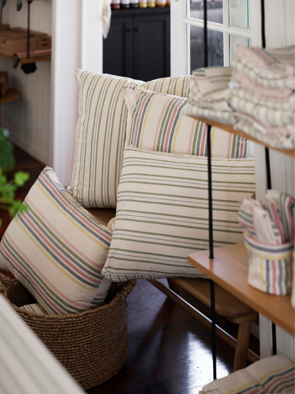 Multi Stripe - Cushion Covers-Bed Linen - Cotton-Sheets on the Line