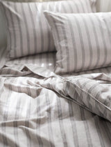 Melaleuca Natural Stripe - Recycled Cotton Bed Sheets-Bed Linen - Cotton-Sheets on the Line