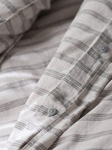 Melaleuca Natural Stripe - Recycled Cotton Bed Sheets-Bed Linen - Cotton-Sheets on the Line