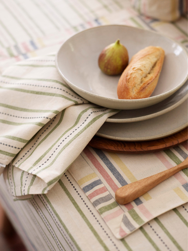 Multi Stripe - Table Mat-General-Sheets on the Line