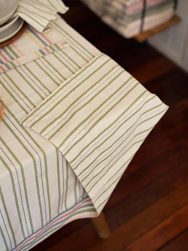 Myrtle Stripe - Tablecloths-Table Linen-Sheets on the Line
